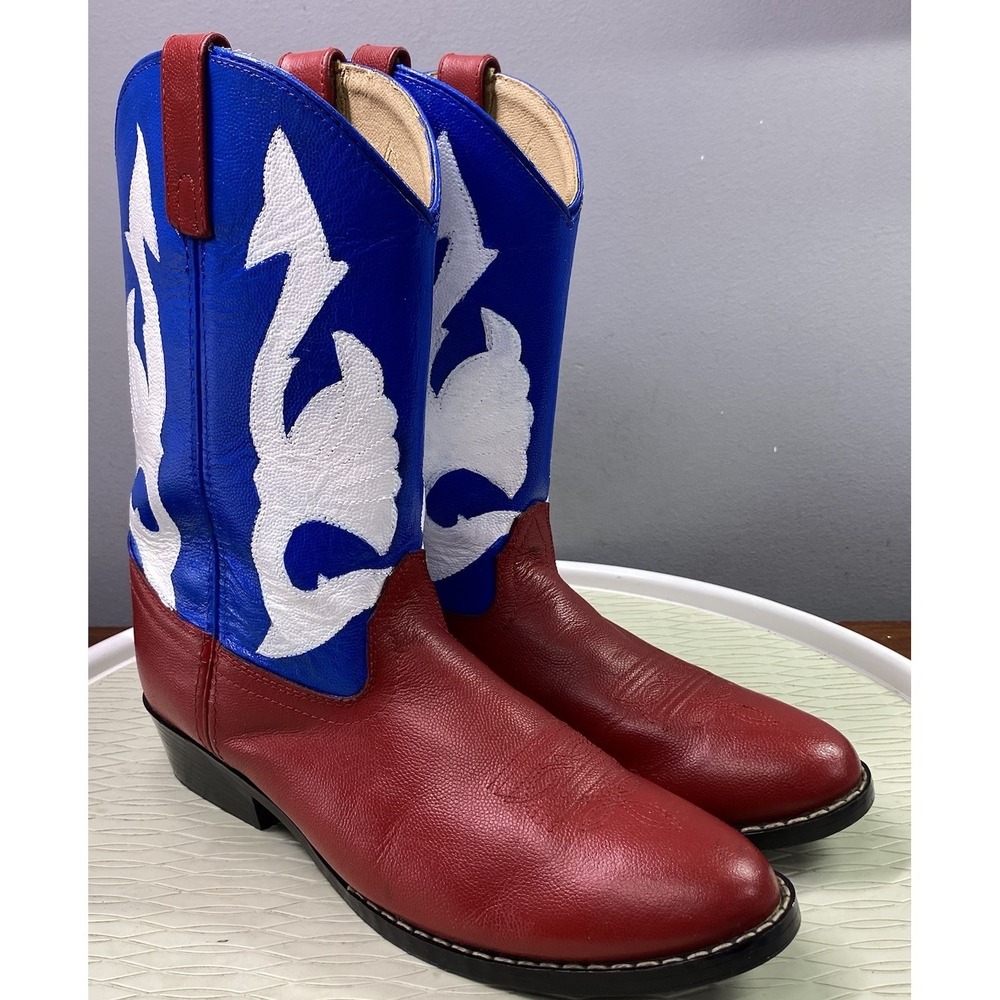 Masterson Women's Original Western Leather Cowgirl Boots Cowgirl 4th Of July 7.5